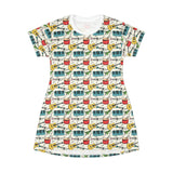 Colourful Musical instruments T-Shirt Dress (AOP) (2)