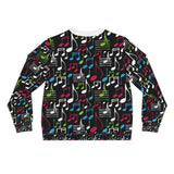 Music Notes Design 04 on Lightweight Sweatshirt | Music Lover's Gift