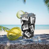 Piano Keys Design 03 on Tumbler with Straw - 16oz, Perfect for Music Lovers