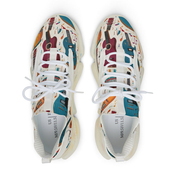 Musical Instruments Design 03 on Men's Mesh Sneakers - Perfect for Summer Adventures