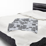 Piano Keys Design 01 on Velveteen Plush Blanket for Music Lovers