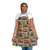 Musical Instruments Design 02 Print on Apron with 5-Color Straps | Perfect for Cooking & BBQ