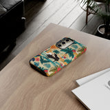 Tropical Piano Samsung Galaxy Phone Case - Floral Design for Music Lovers