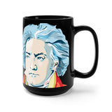 Beethoven Image on Black Mug 15oz