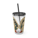 Beethoven Design 02 on Tumbler with Straw - 16oz, Perfect for Music Lovers