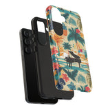 Tropical Piano Samsung Galaxy Phone Case - Floral Design for Music Lovers