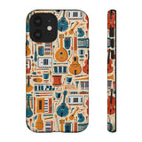 Musical Instruments Design 01 on iPhone Case - Floral Design for Music Lovers