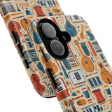 Musical Instruments Design 01 on iPhone Case - Floral Design for Music Lovers
