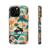 Tropical Piano iPhone Case - Floral Design for Music Lovers