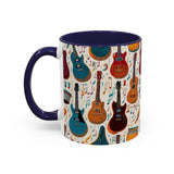 Musical Instruments Design 03 on Accent Coffee Mug - Beautiful Design for Music Lovers