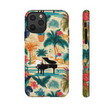 Tropical Piano iPhone Case - Floral Design for Music Lovers