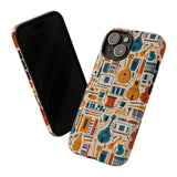Musical Instruments Design 01 on iPhone Case - Floral Design for Music Lovers