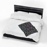 Music Notes Design 04 on Velveteen Plush Blanket for Music Lovers