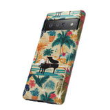 Tropical Piano Google Pixel Phone Case - Floral Design for Music Lovers