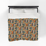 Musical Instruments Design 02 on Velveteen Plush Blanket for Music Lovers