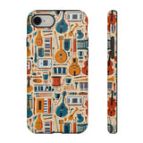 Musical Instruments Design 01 on iPhone Case - Floral Design for Music Lovers