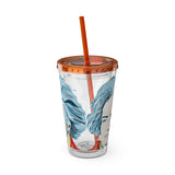 Beethoven Design 01 on Tumbler with Straw - 16oz, Perfect for Music Lovers