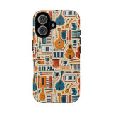 Musical Instruments Design 01 on iPhone Case - Floral Design for Music Lovers