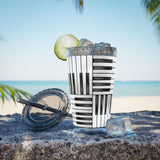 Piano Keys Design 01 on Tumbler with Straw - 16oz, Perfect for Music Lovers