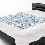 Beethoven Design 01 on Velveteen Plush Blanket for Music Lovers