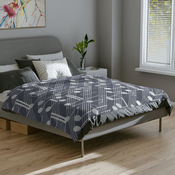 Musical Notes Velveteen Minky Blanket 1