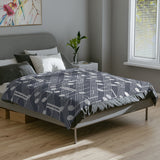Musical Notes Velveteen Minky Blanket 1