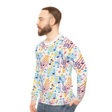 Music Notes Design 02 on Lightweight Sweatshirt | Music Lover's Gift