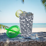 Music Notes Design 03 on Tumbler with Straw - 16oz, Perfect for Music Lovers
