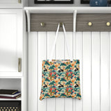 Tropical Piano Paradise Shoulder Tote Bag - Floral & Palm Design