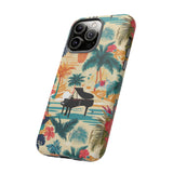 Tropical Piano iPhone Case - Floral Design for Music Lovers