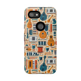 Musical Instruments Design 01 on Google Pixel Phone Case - Floral Design for Music Lovers