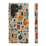 Musical Instruments Design 01 on Samsung Galaxy Phone Case - Floral Design for Music Lovers