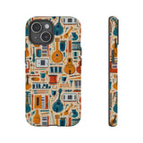 Musical Instruments Design 01 on iPhone Case - Floral Design for Music Lovers