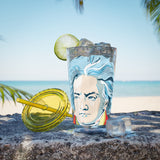 Beethoven Design 01 on Tumbler with Straw - 16oz, Perfect for Music Lovers