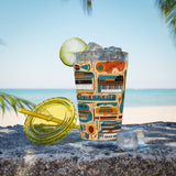 Sunsplash Musical Instruments Design 02 on Tumbler with Straw - 16oz, Perfect for Music Lovers