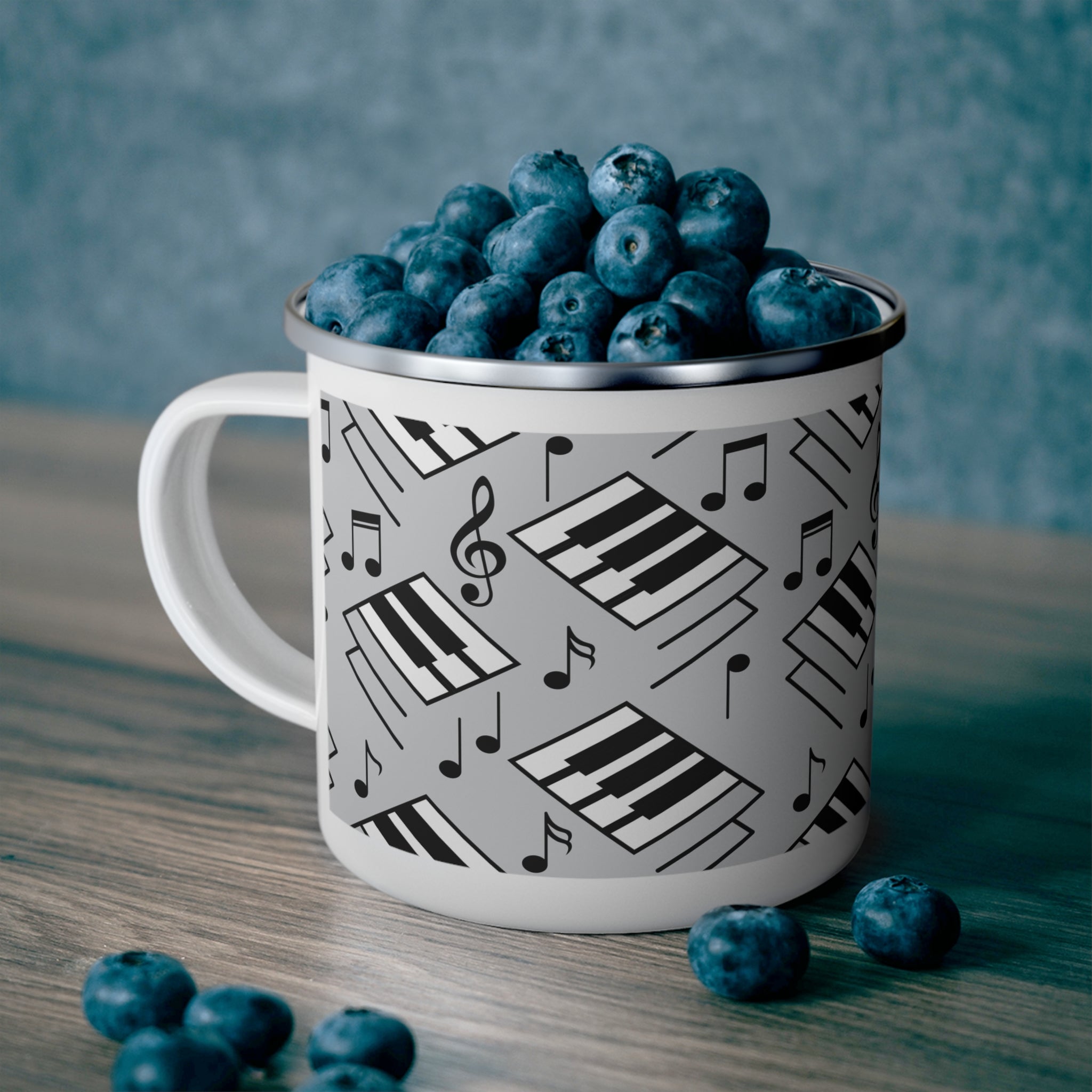Piano Keys Enamel Camping Mug 4 – Musiczizi.com
