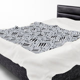 Piano Keys Design 04 on Velveteen Plush Blanket for Music Lovers