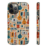 Musical Instruments Design 01 on iPhone Case - Floral Design for Music Lovers
