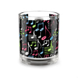 Music Notes Design 04 on Glass Mug - 10oz Coffee Cup for Music Lovers