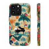 Tropical Piano iPhone Case - Floral Design for Music Lovers