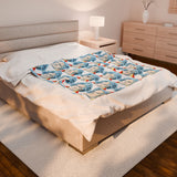 Beethoven Design 01 on Velveteen Plush Blanket for Music Lovers