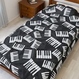 Piano Keys Design 03 on Velveteen Plush Blanket for Music Lovers