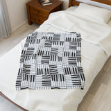 Piano Keys Design 01 on Velveteen Plush Blanket for Music Lovers