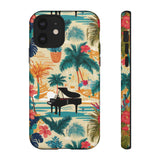 Tropical Piano iPhone Case - Floral Design for Music Lovers