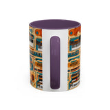 Musical Instruments Design 02 on Accent Coffee Mug - Beautiful Design for Music Lovers