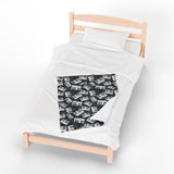 Piano Keys Design 03 on Velveteen Plush Blanket for Music Lovers