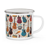 Musical Instruments Design 03 on Enamel Camping Mug