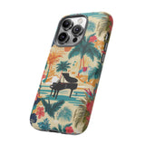 Tropical Piano iPhone Case - Floral Design for Music Lovers