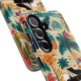 Tropical Piano Samsung Galaxy Phone Case - Floral Design for Music Lovers
