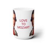 Love To Mozart Design A on Ceramic Mug 15oz